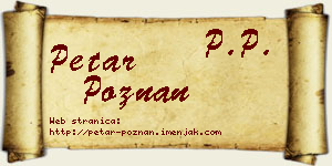 Petar Poznan vizit kartica